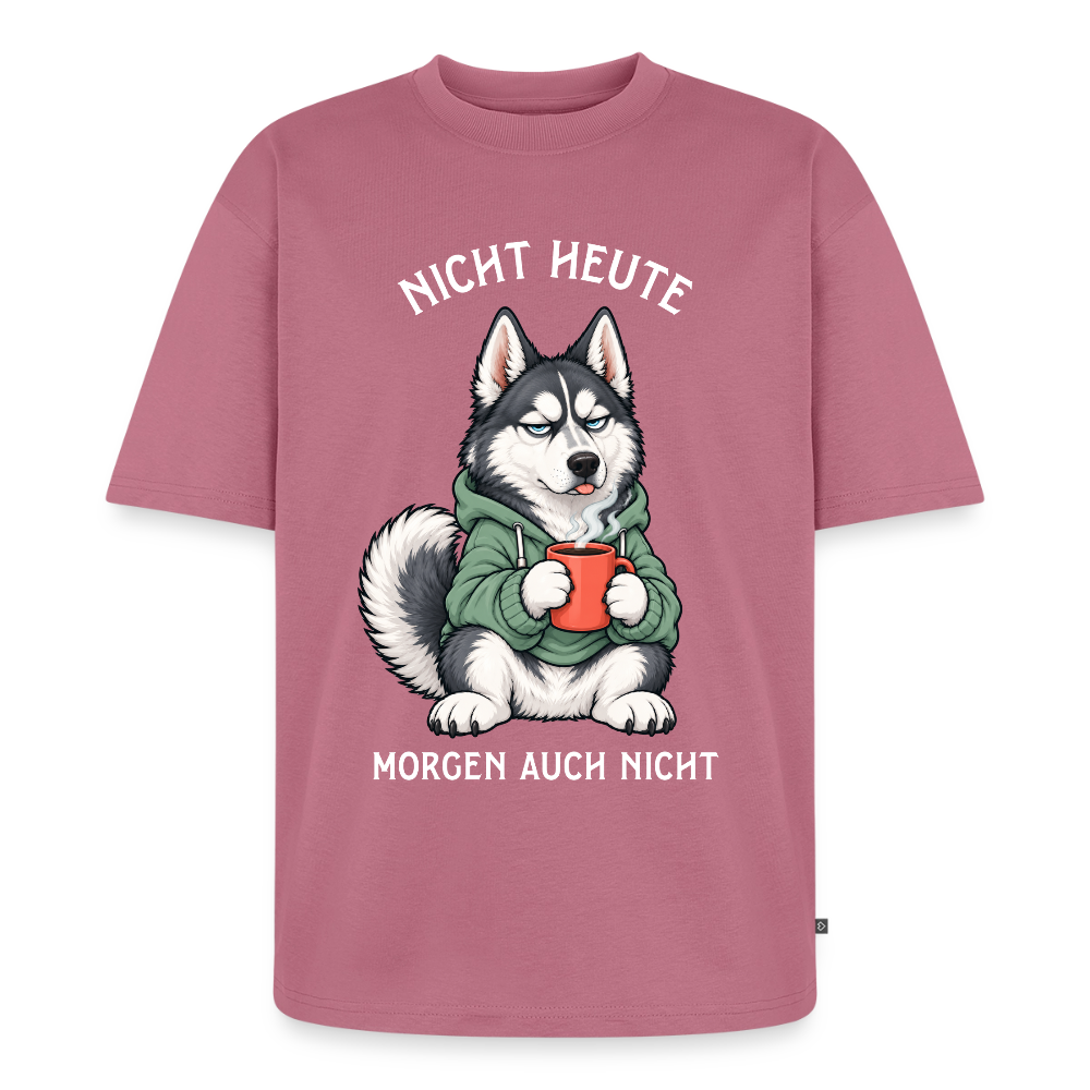 Husky T-Shirt in Mauve – lustiger Cartoon-Hund mit Spruch „Nicht heute“ | Geschenk für Hundeliebhaber von Pfotenart