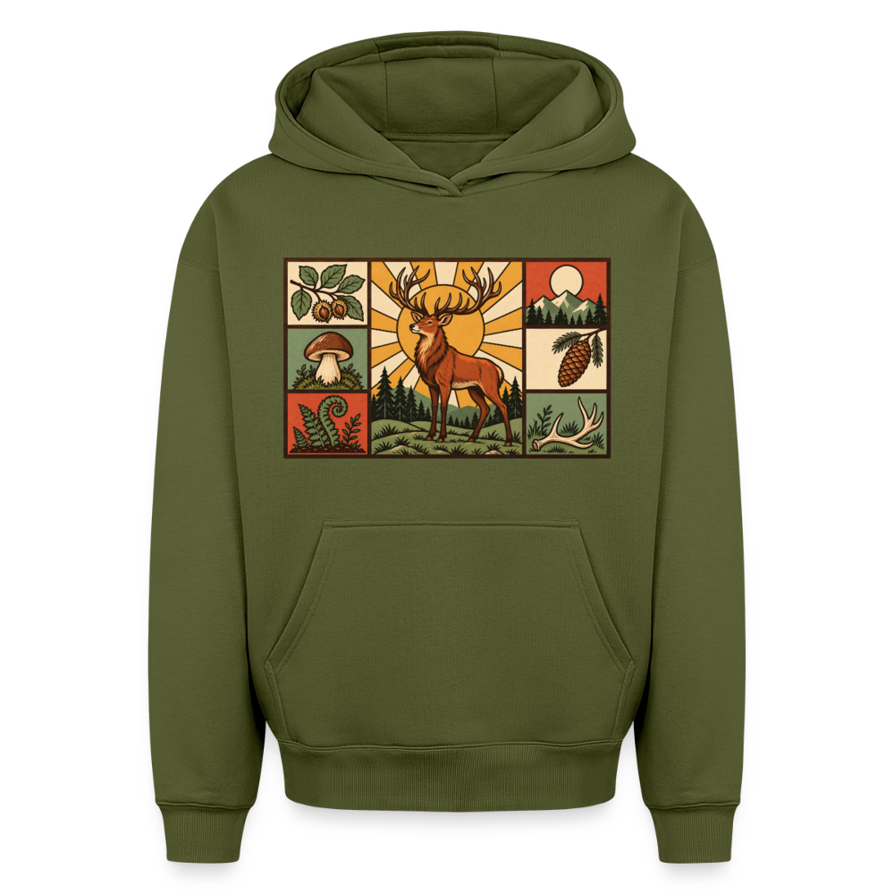 Hirsch Oversized Heavyweight Hoodie - Khaki