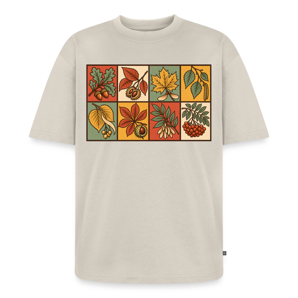 Baumarten der Natur Premium Oversized Bio T-Shirt - Beige