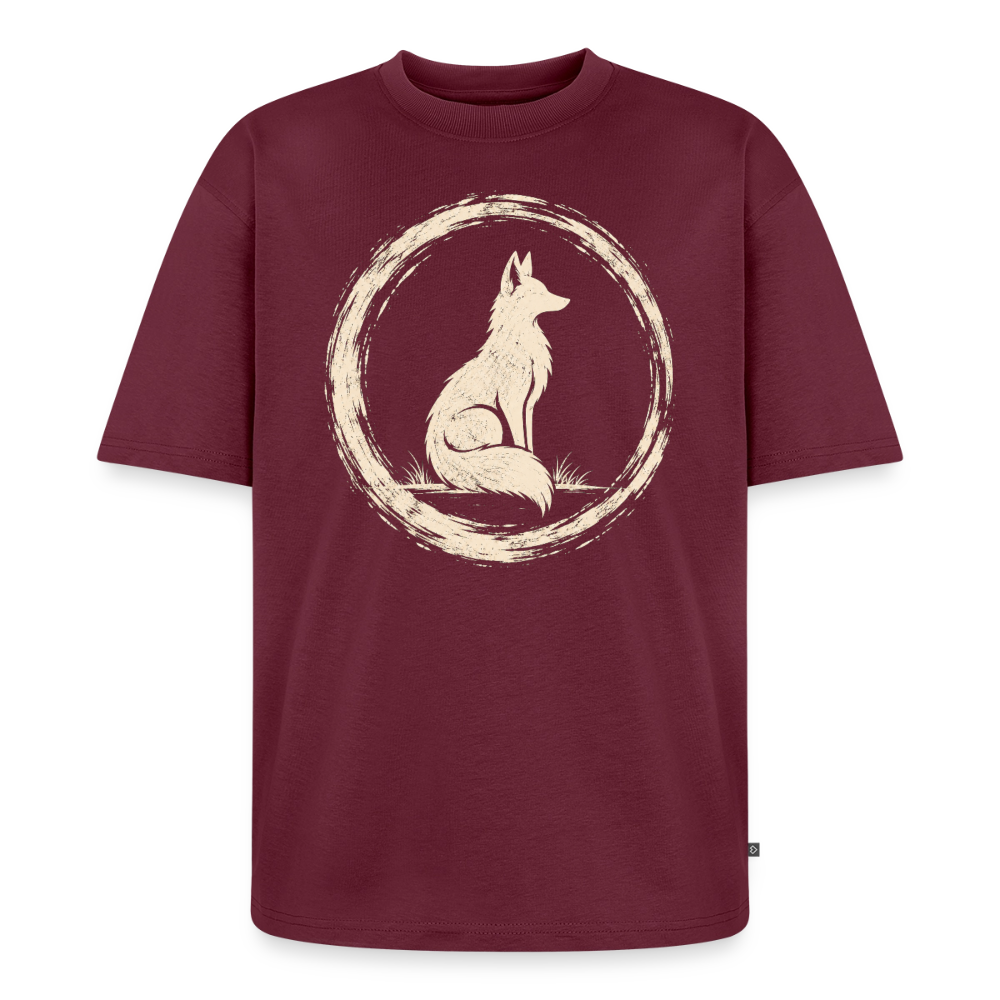 Waldfuchs Premium Oversized Organic T-Shirt - Burgunderrot