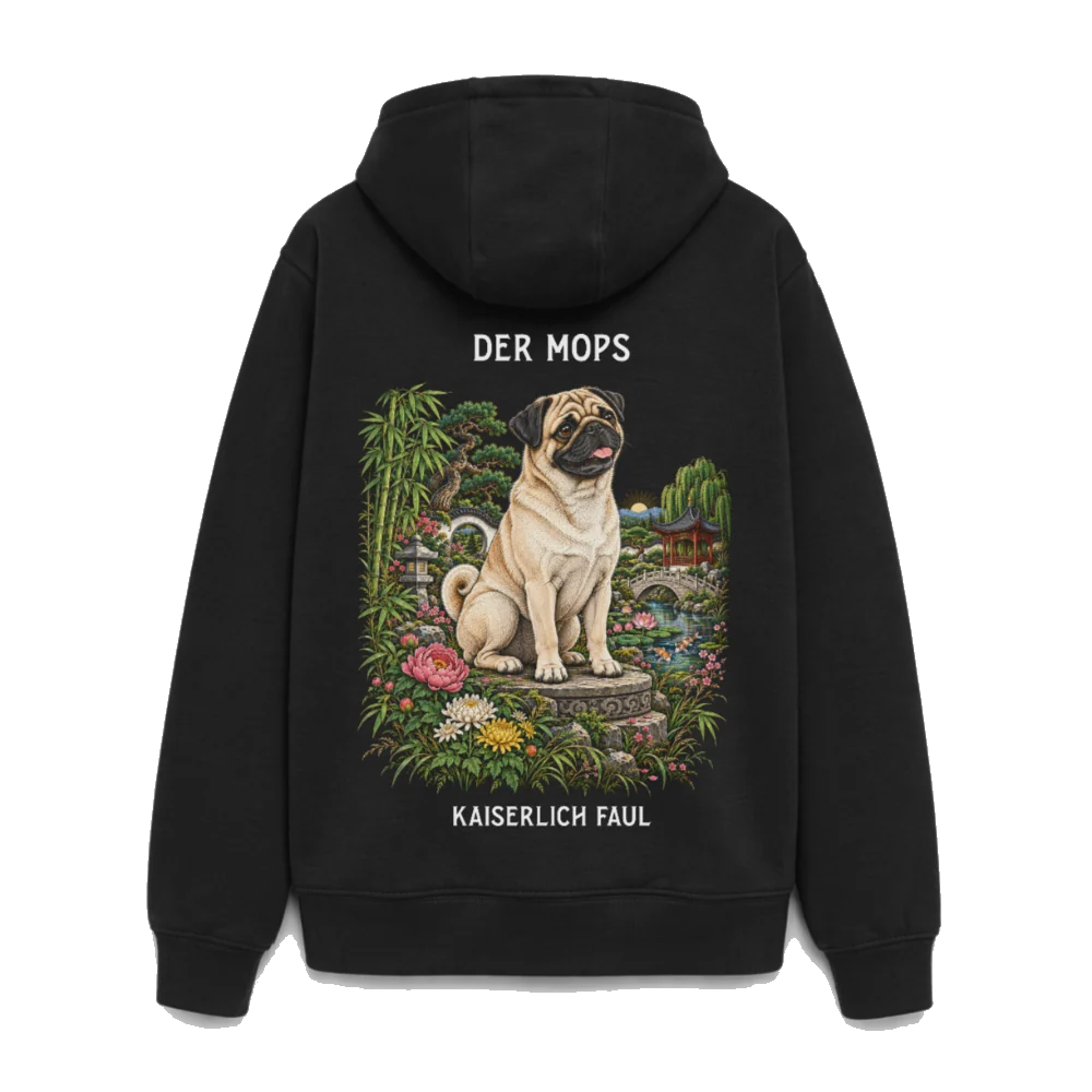 Mops Oversized Heavyweight Hoodie - Schwarz – Böse Jungs