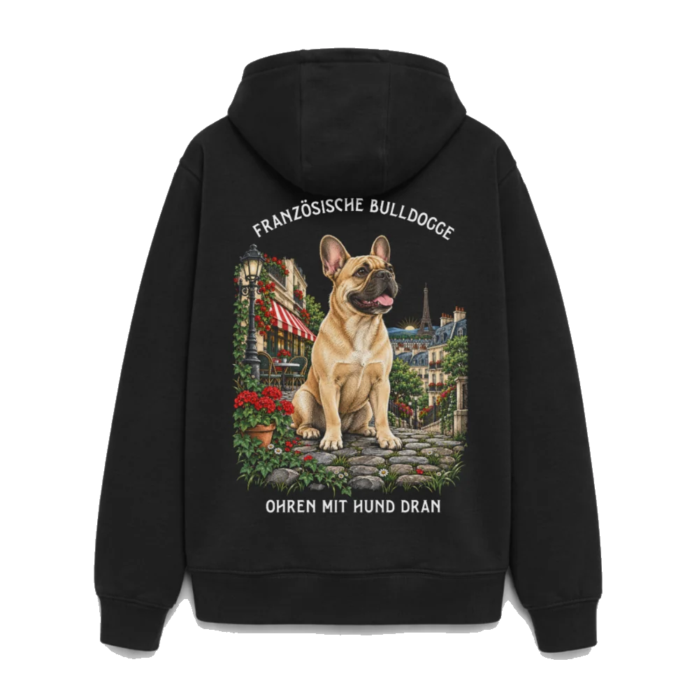 Französiche Bulldogge Oversized Heavyweight Hoodie - Schwarz – Böse Jungs
