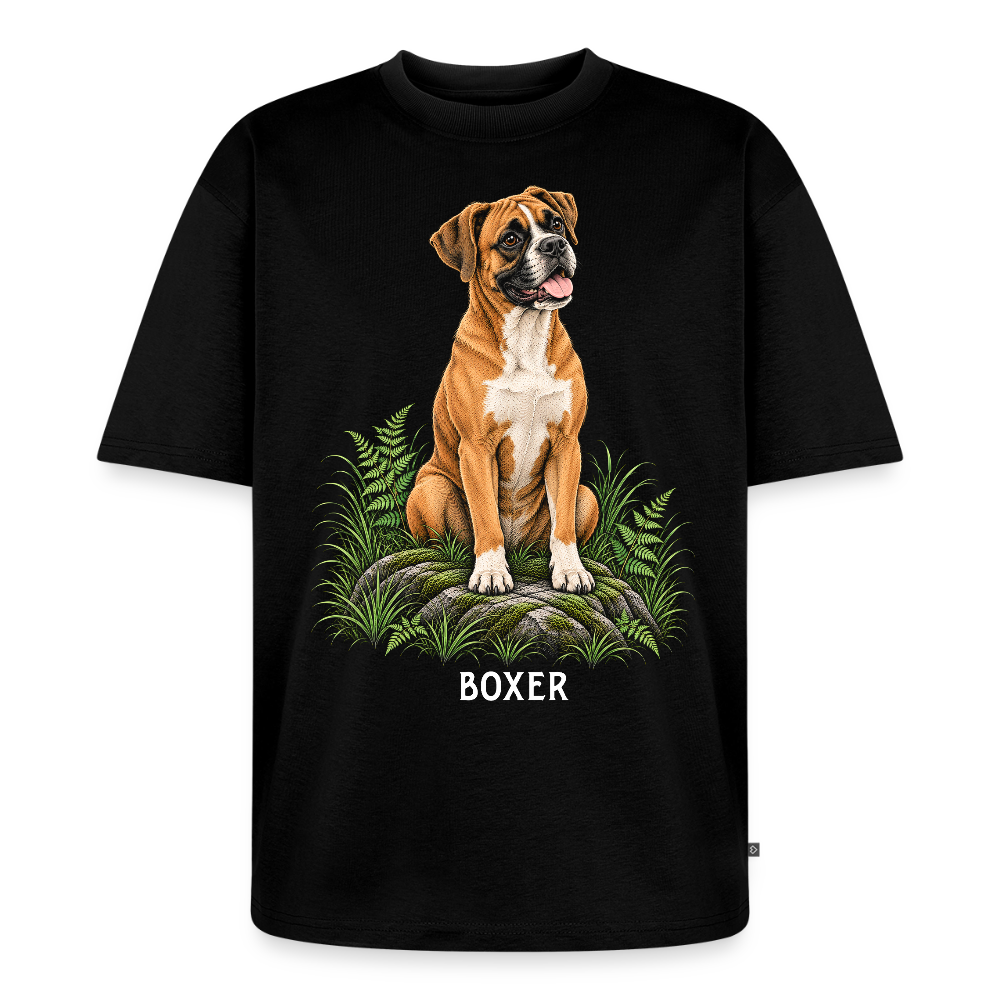 Boxer Unisex Premium Oversized Organic T-Shirt - Schwarz
