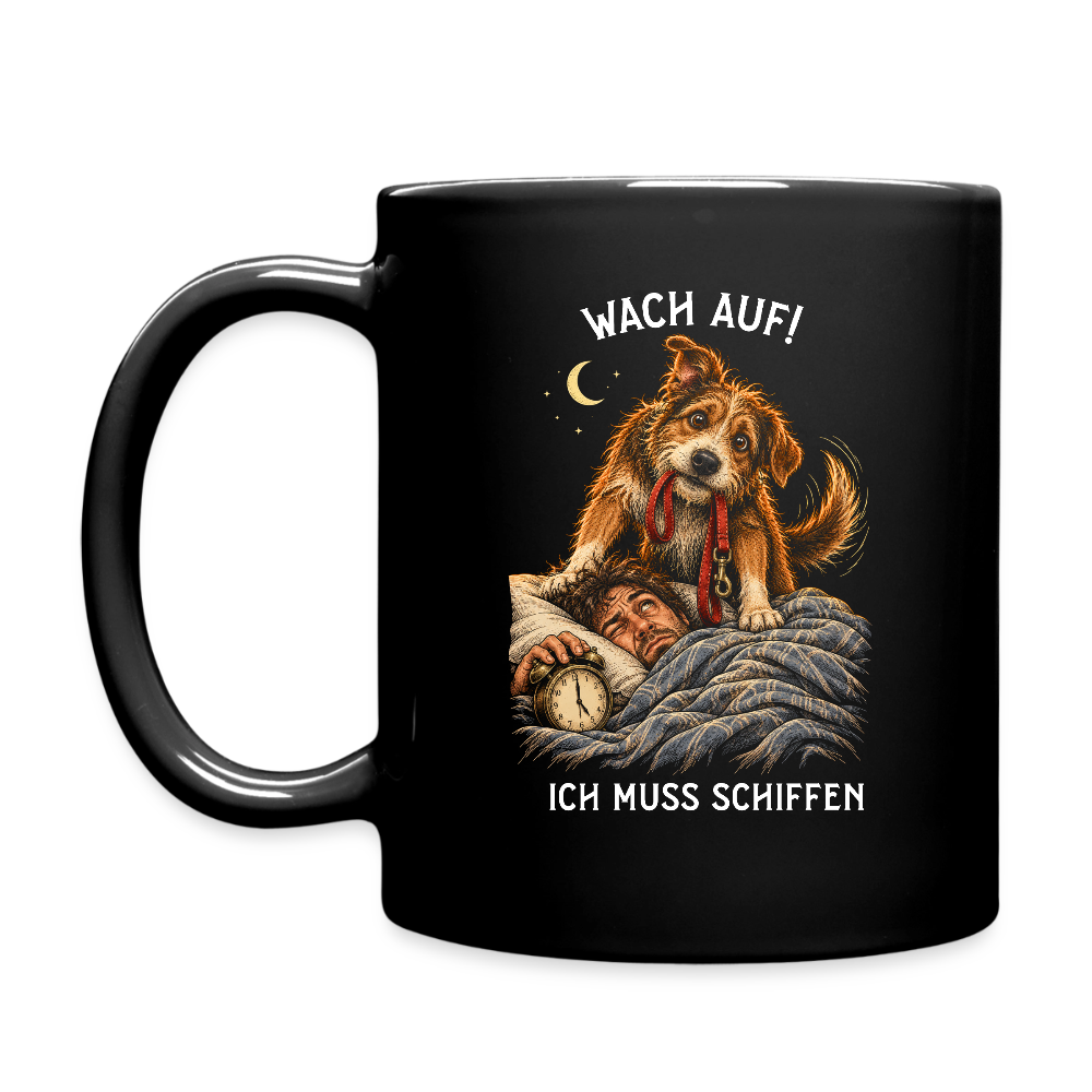 Wach Auf Tasse 325 ML - Schwarz