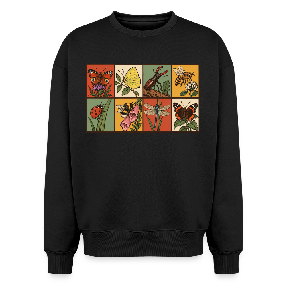 Insekten der Natur Oversized Heavyweight Sweater - Schwarz