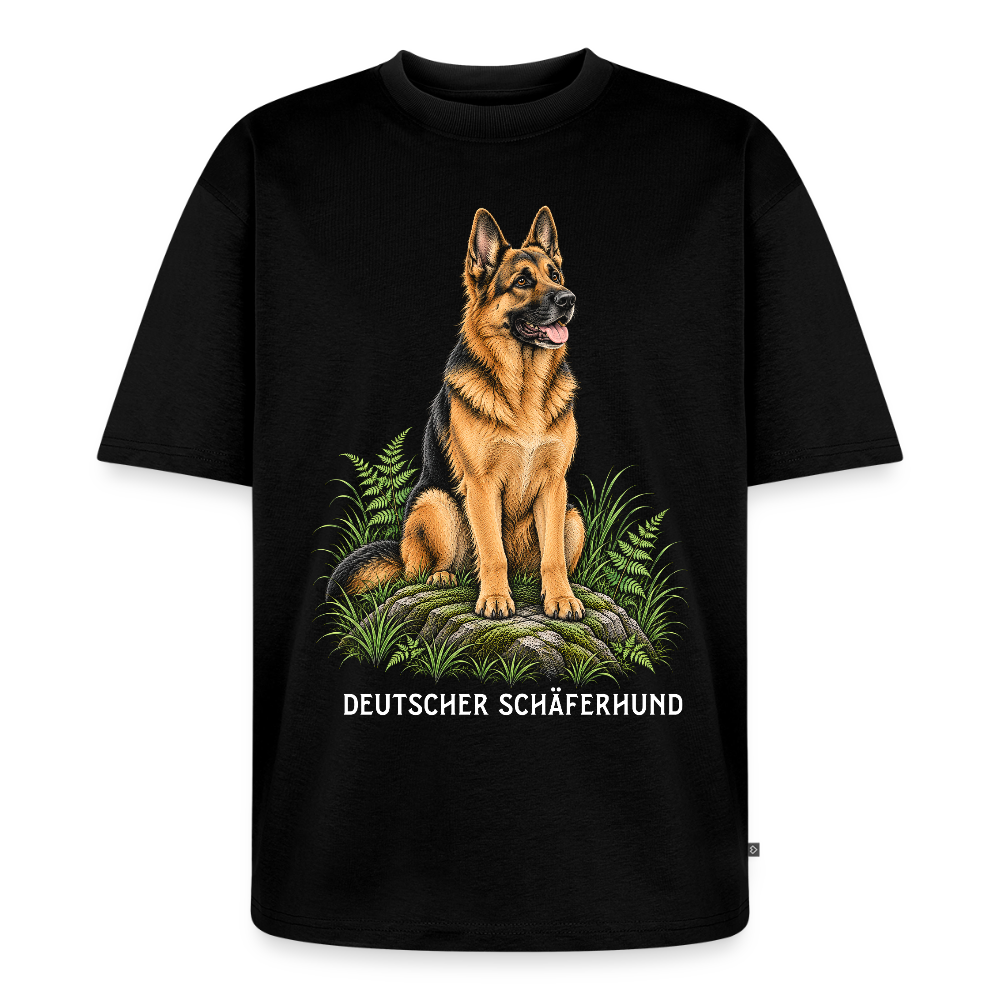 Deutscher Schäferhund Unisex Premium Oversized Organic T-Shirt - Schwarz