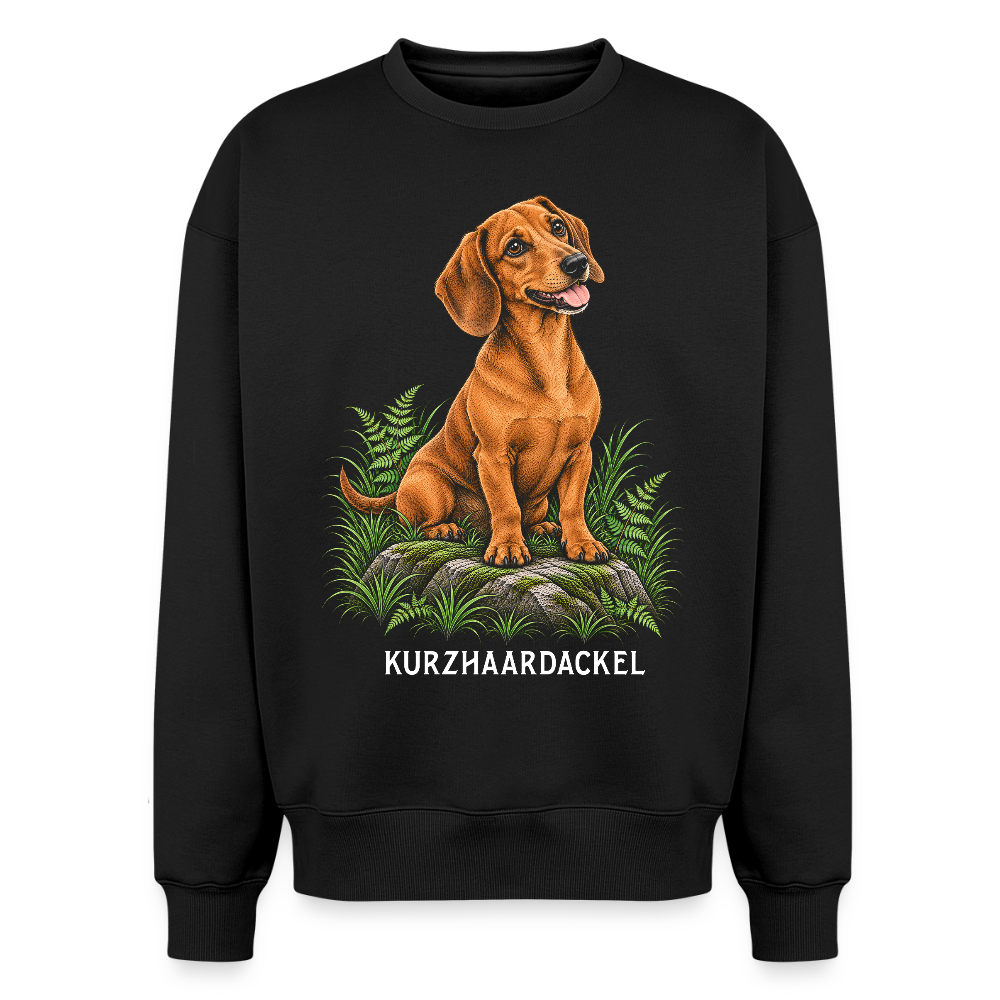 Kurzhaardackel Oversized Heavyweight Sweater - Schwarz