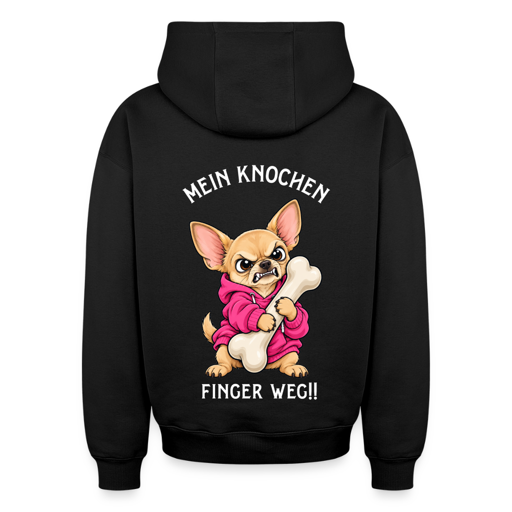 Mein Knochen Oversized Heavyweight Hoodie - Schwarz