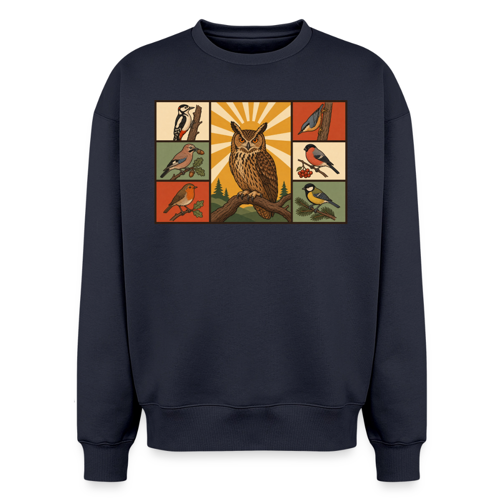 Wald Eule Oversized Heavyweight Sweater - Navy