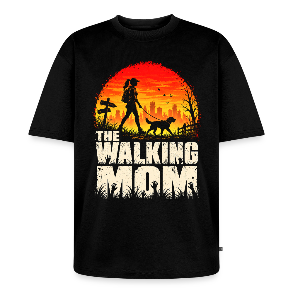 Walking Mom Unisex Premium Oversized Organic T-Shirt - Schwarz