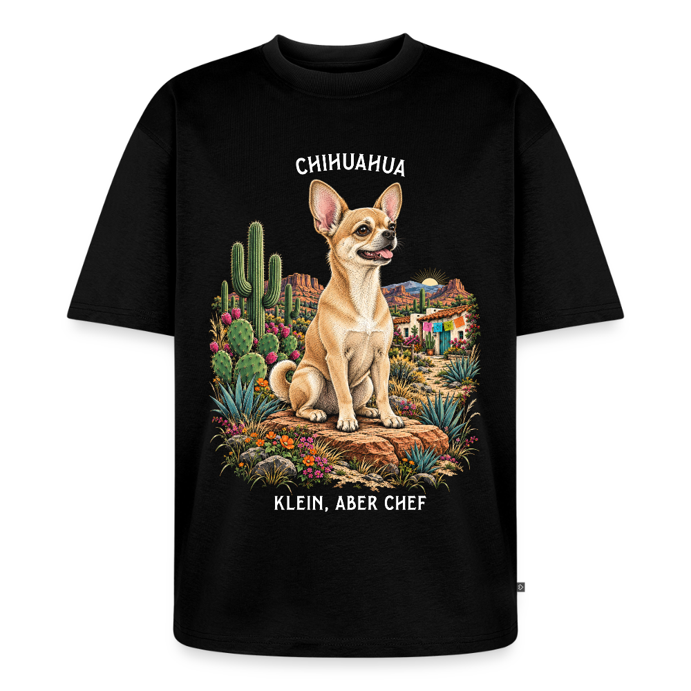 Chihuahua T-Shirt in Schwarz – handgezeichnetes Chihuahua-Motiv | Geschenk für Hundeliebhaber von Pfotenart