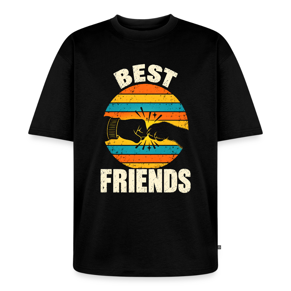Best Freinds Unisex Premium Oversized Organic T-Shirt - Schwarz