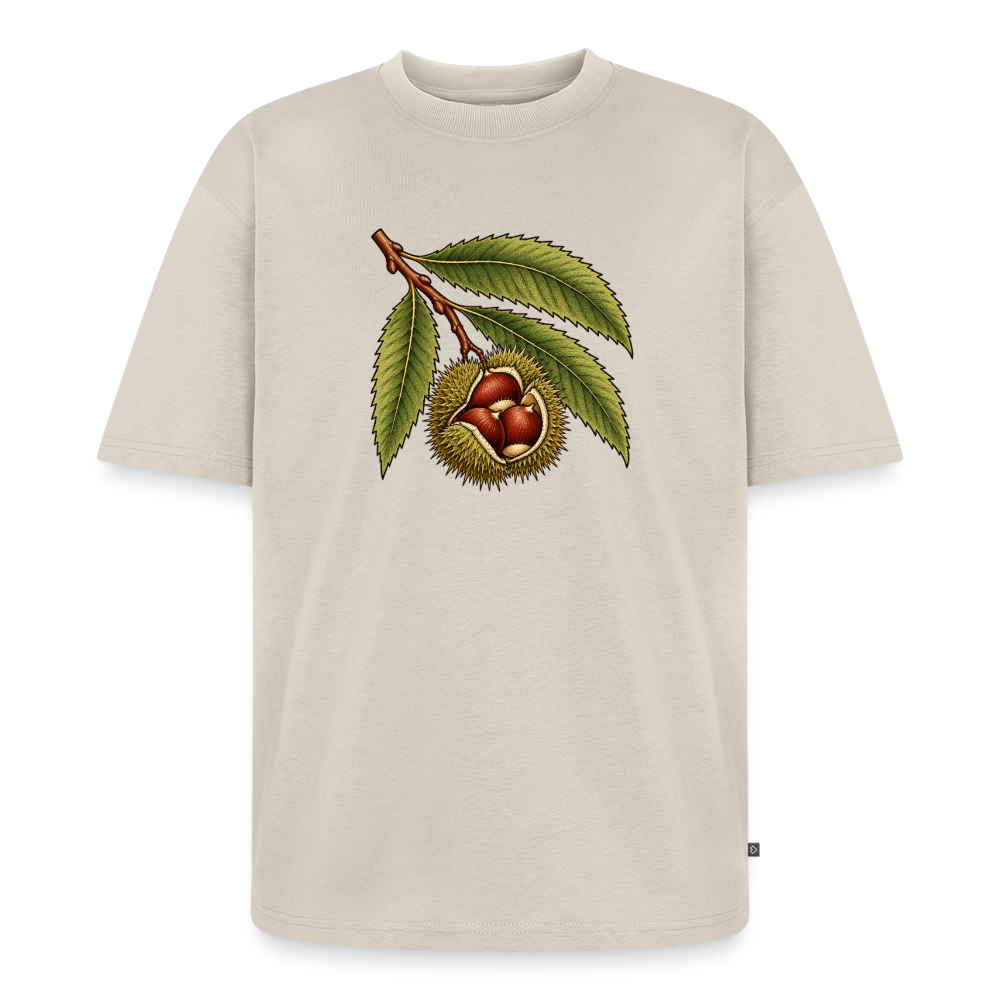 Esskastanie Premium Oversized Bio T-Shirt - Beige