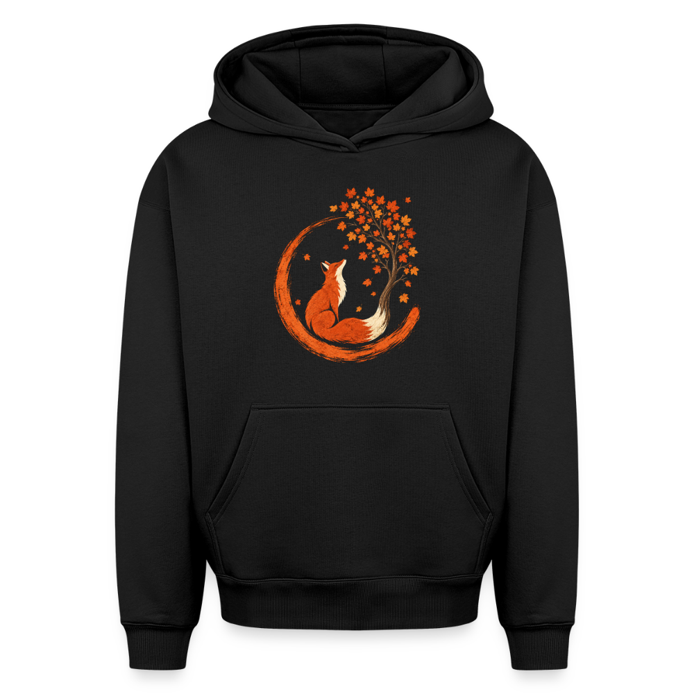 Waldfuchs Oversized Heavyweight Hoodie - Schwarz