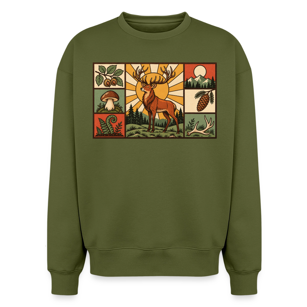 Wald Hirsch Oversized Heavyweight Sweater - Khaki