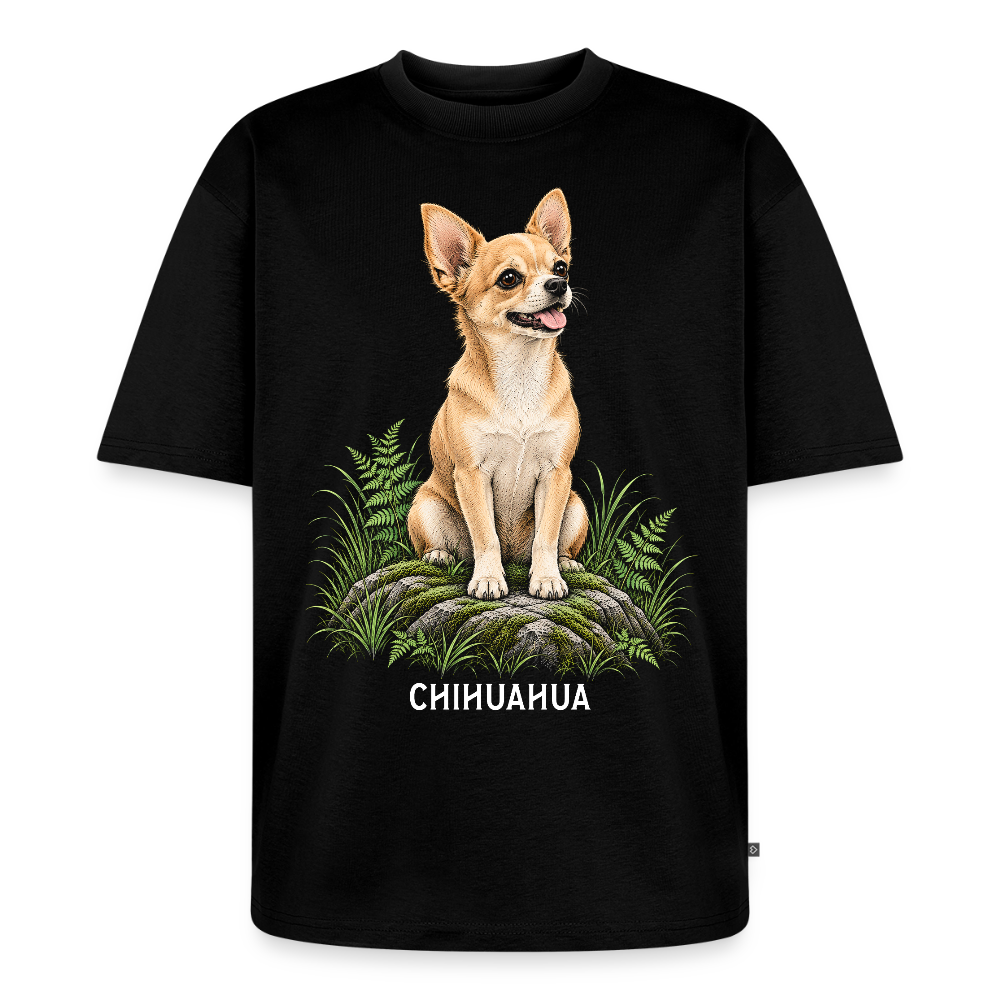 Chihuahua Unisex Premium Oversized Organic T-Shirt - Schwarz