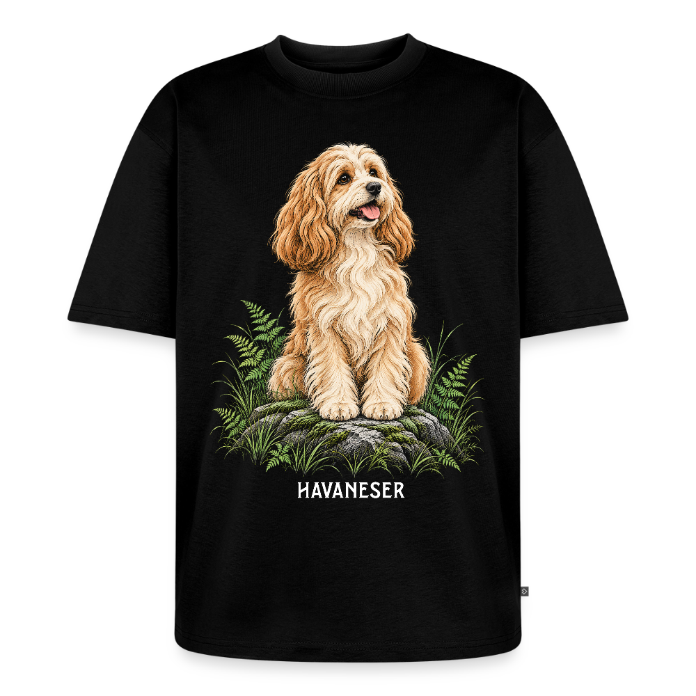 Havaneser Premium Oversized Organic T-Shirt - Schwarz