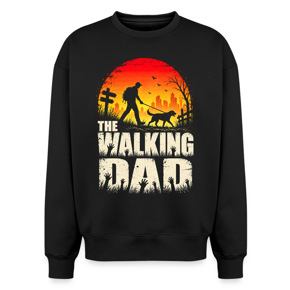 Walking Dad Oversized Heavyweight Sweater - Schwarz