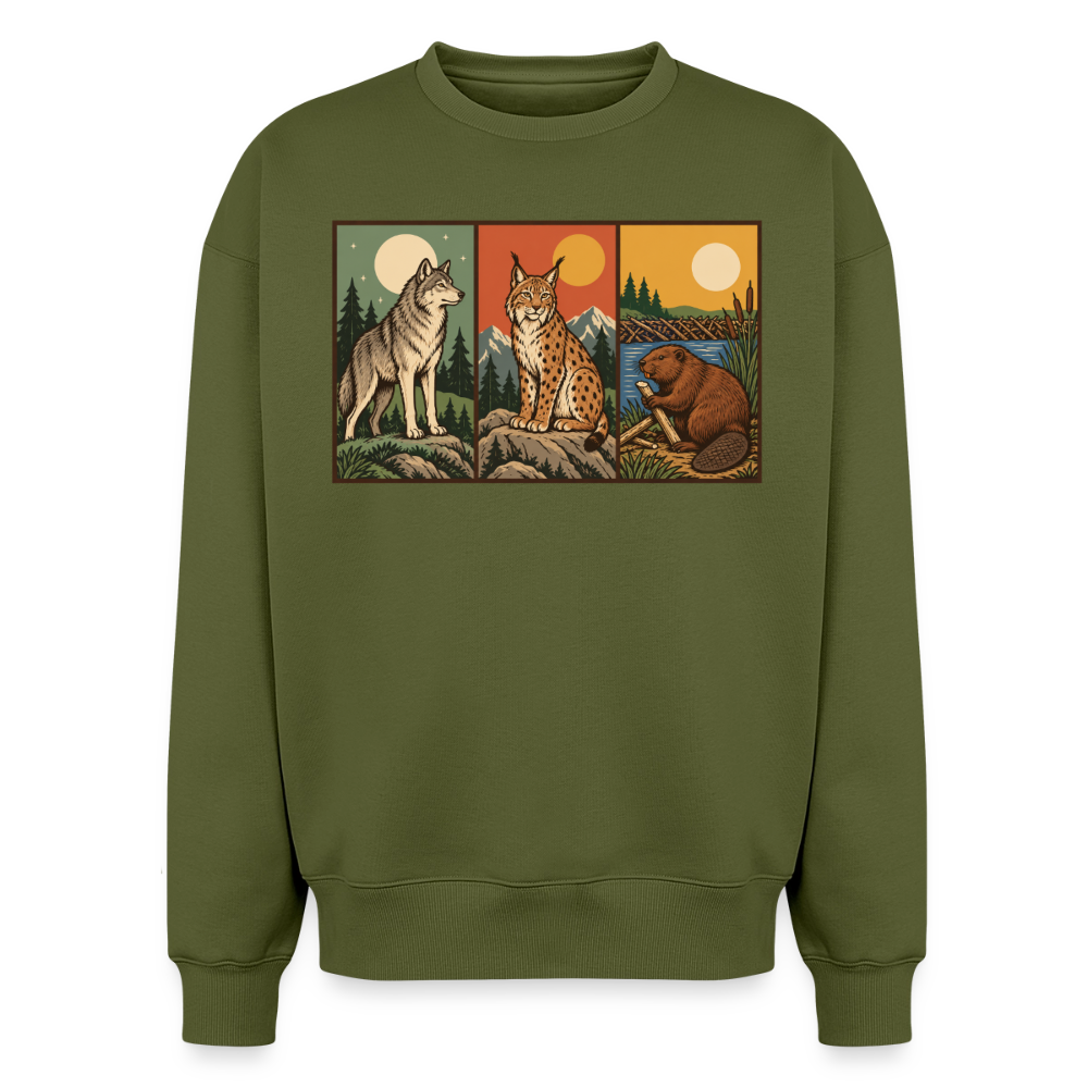 Die Rückkehrer Oversized Heavyweight Sweater - Khaki