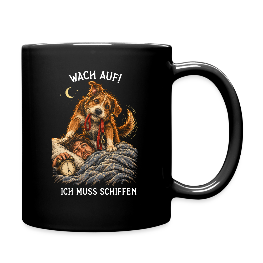 Wach Auf Tasse 325 ML - Schwarz