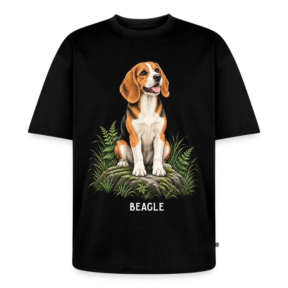 Beagle Unisex Premium Oversized Organic T-Shirt - Schwarz
