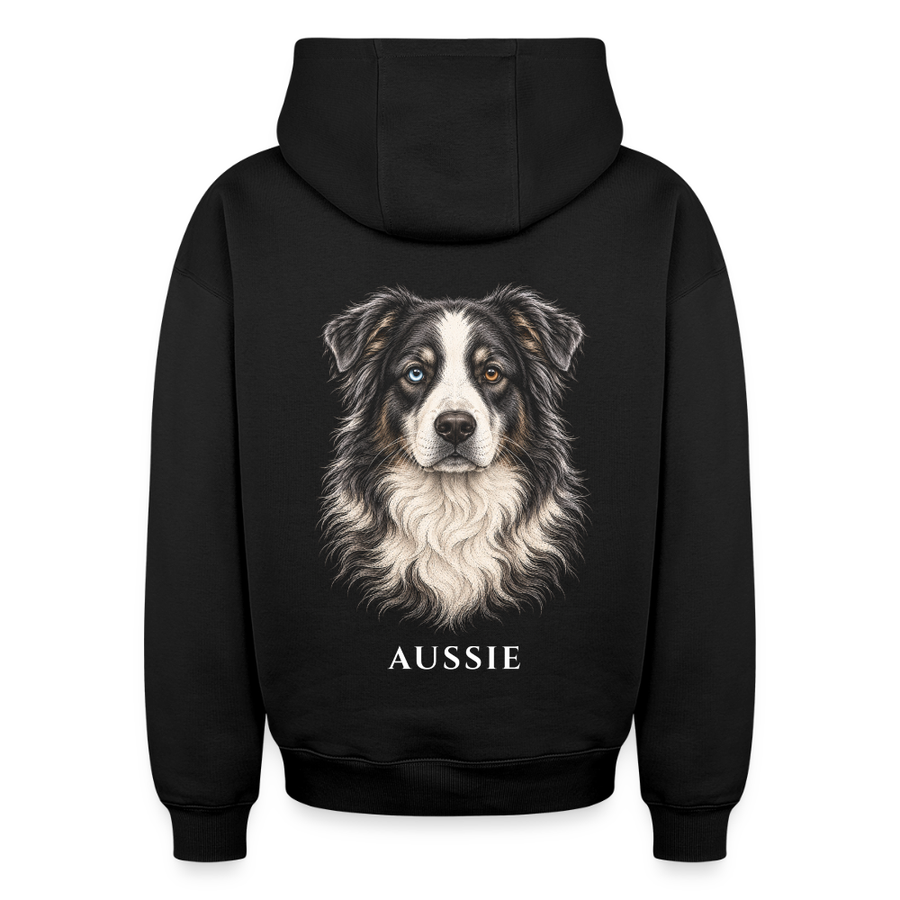 Aussie Oversized Heavyweight Hoodie - Schwarz