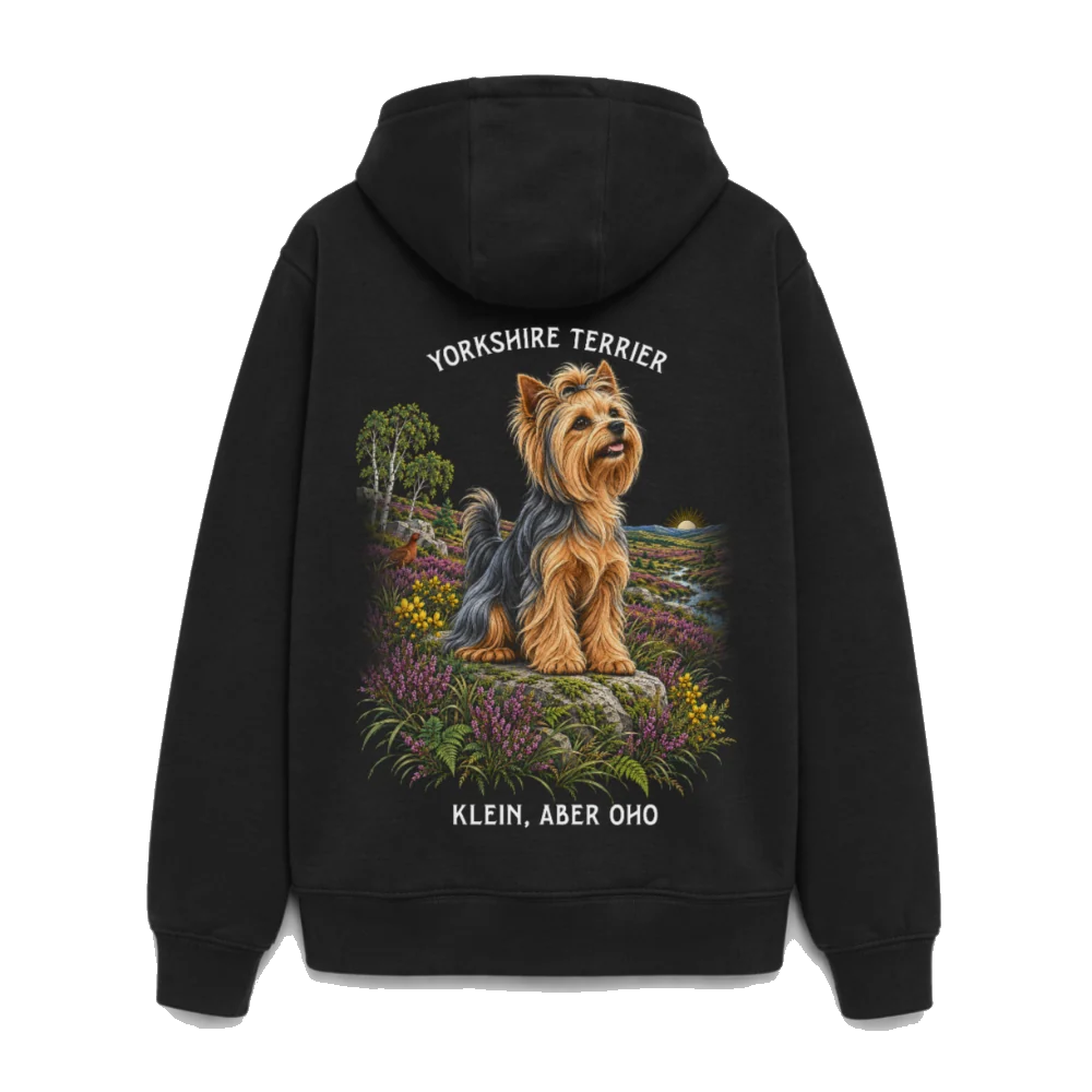 Yorkshire Terrier oversized Heavyweight Hoodie - Schwarz – Böse Jungs