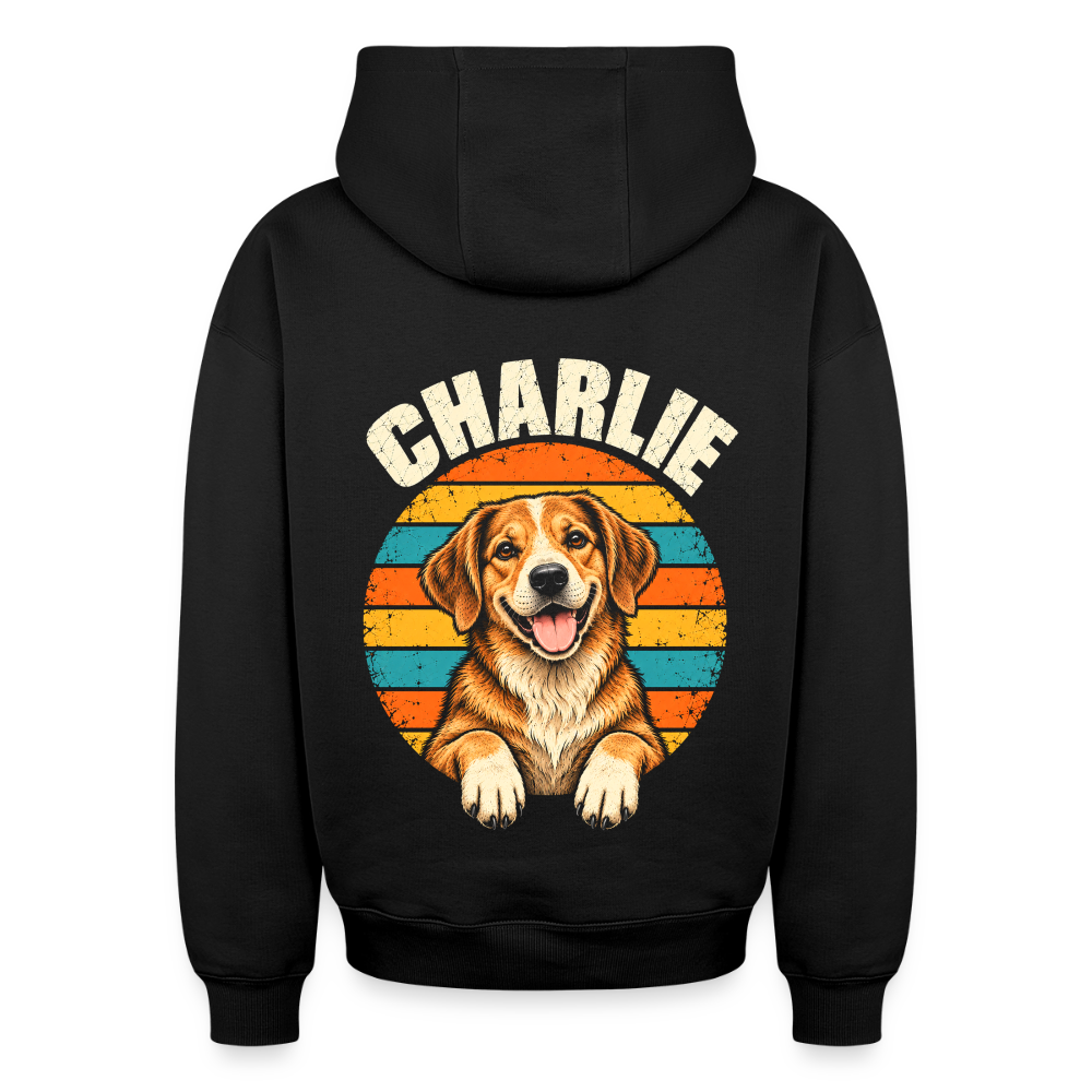 Personalisierbar Oversized Heavyweight Hoodie - Schwarz