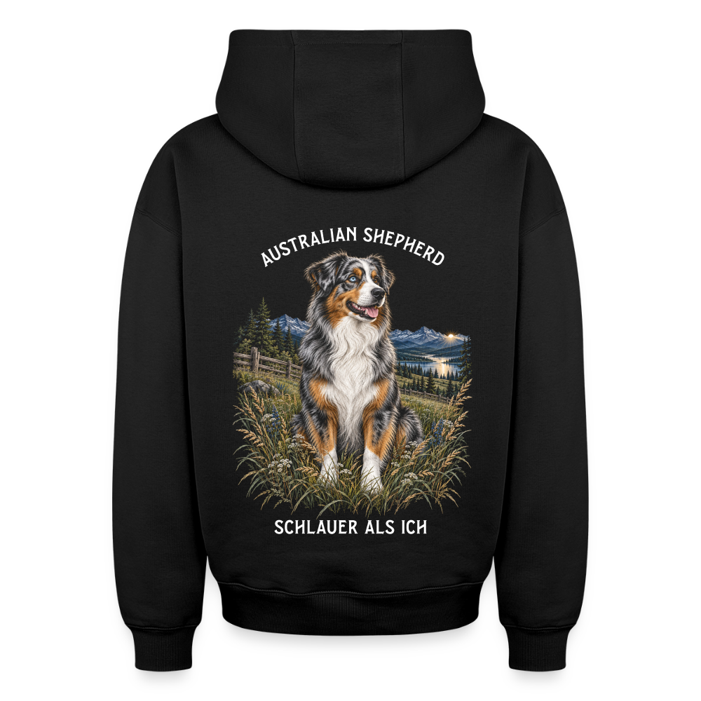 AUSTRALIAN SHEPHERD Oversized Heavyweight Hoodie - Schwarz