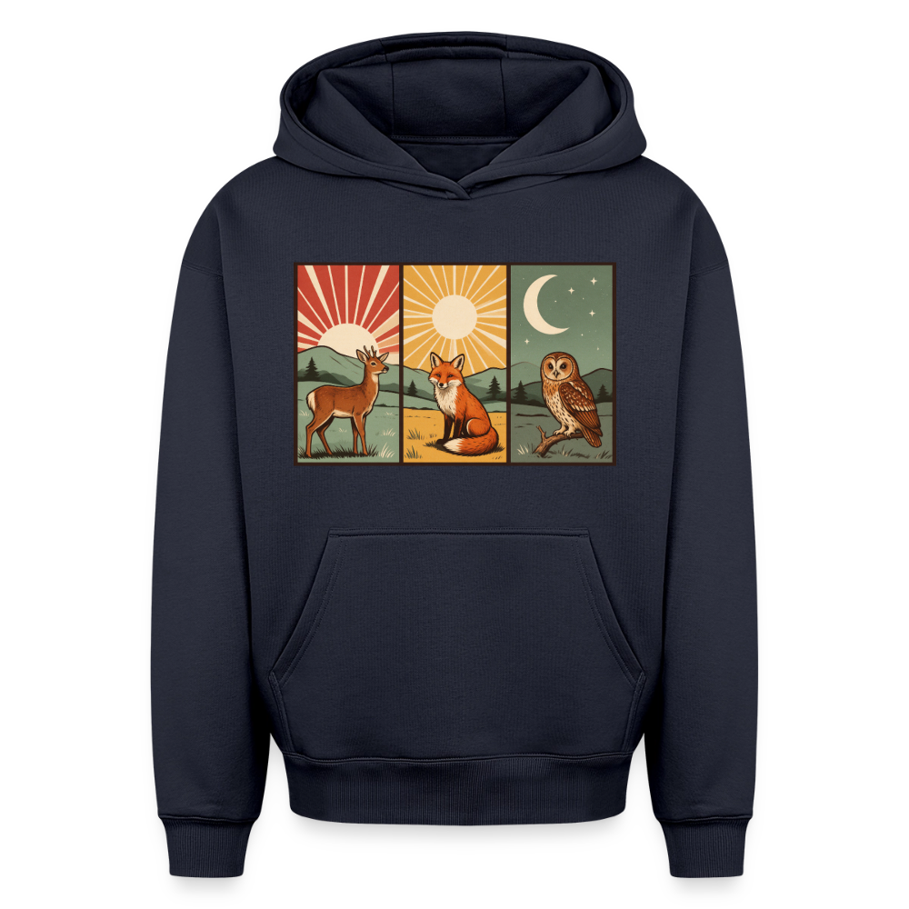 Tag und Nacht Oversized Heavyweight Hoodie - Navy