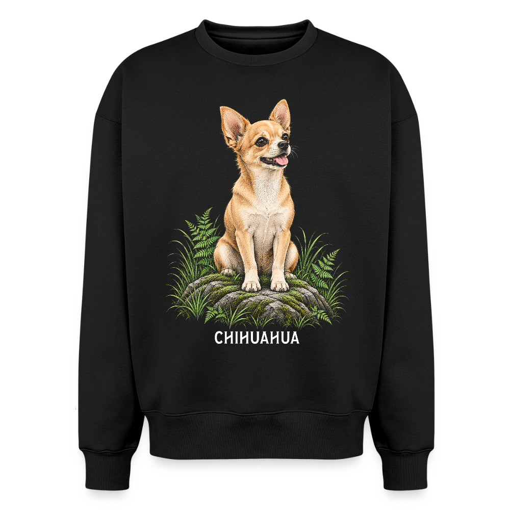 Chihuahua Oversized Heavyweight Sweater - Schwarz