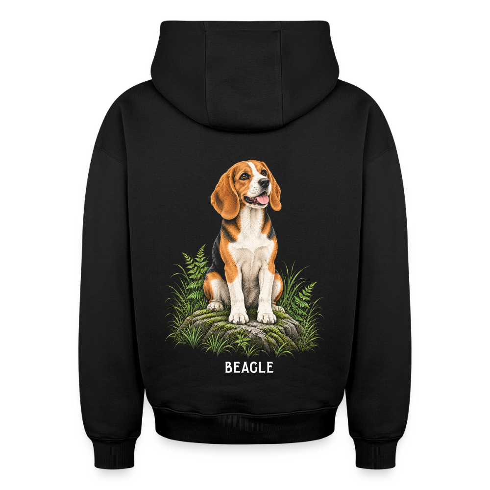 Beagle Oversized Heavyweight Hoodie - Schwarz