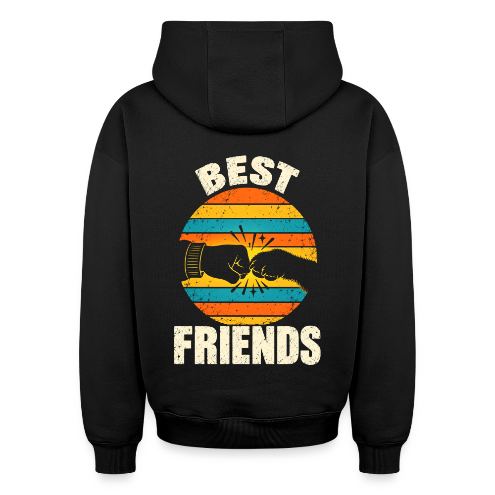 Best Friends Oversized Heavyweight Hoodie - Schwarz