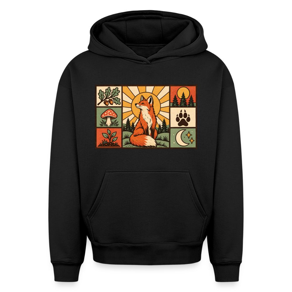 Rotfuchs Oversized Heavyweight Hoodie - Schwarz