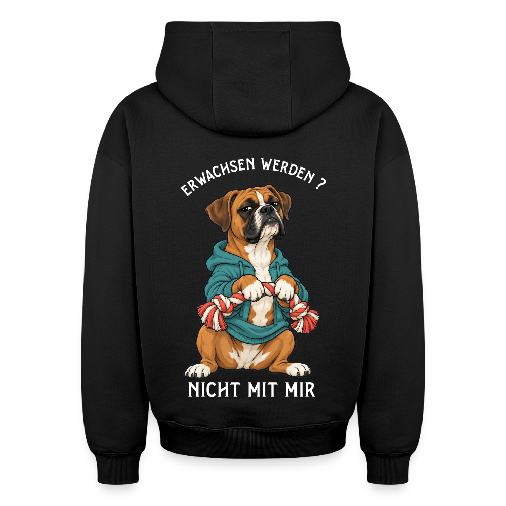 Erwachsen werden ?Oversized Heavyweight Hoodie - Schwarz