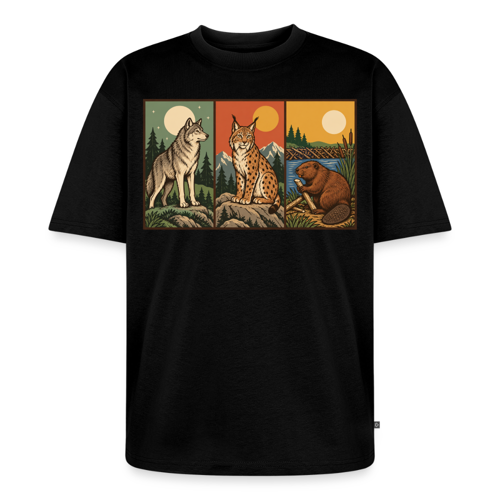 Die Rückkehrer Premium Oversized Bio T-Shirt - Schwarz