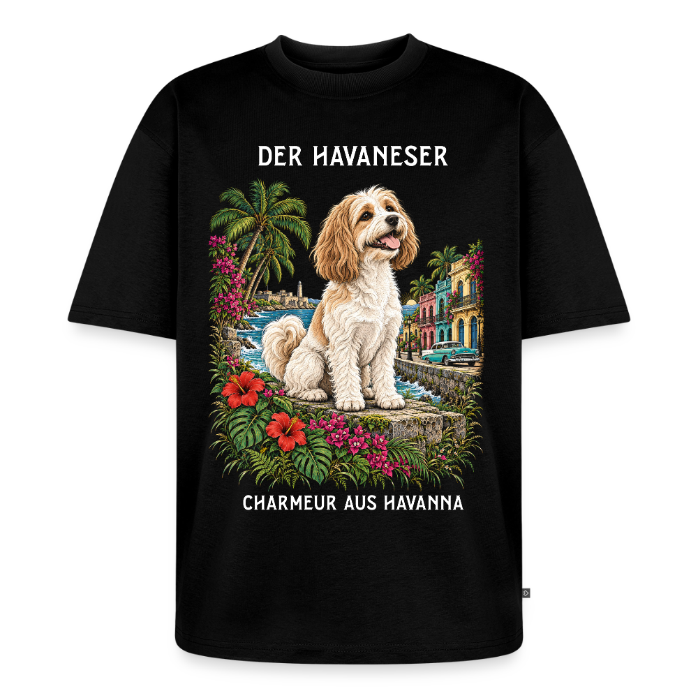 Havaneser T-Shirt in Schwarz – handgezeichnetes Havaneser-Motiv | Geschenk für Hundeliebhaber von Pfotenart