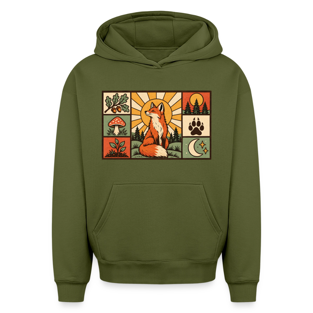 Rotfuchs Oversized Heavyweight Hoodie - Khaki