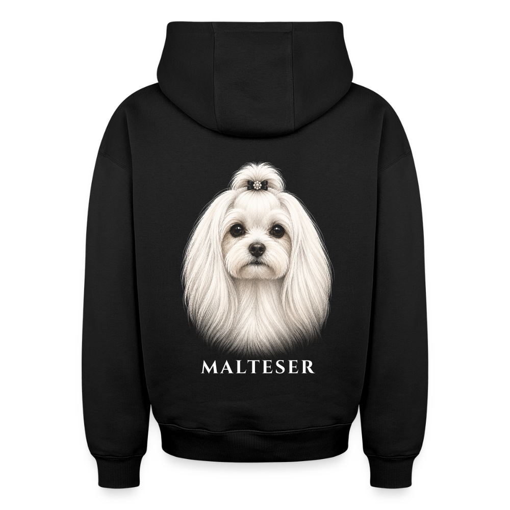 Malteser Oversized Heavyweight Hoodie - Schwarz