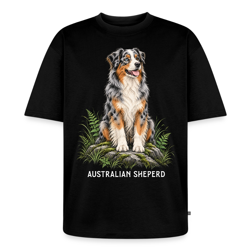 Australian Sheperd Premium Oversized Organic T-Shirt - Schwarz
