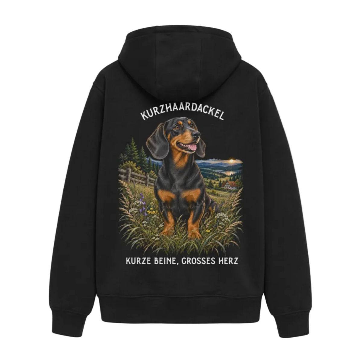 Kurzhaardackel Oversized Heavyweight Hoodie - Schwarz – Böse Jungs