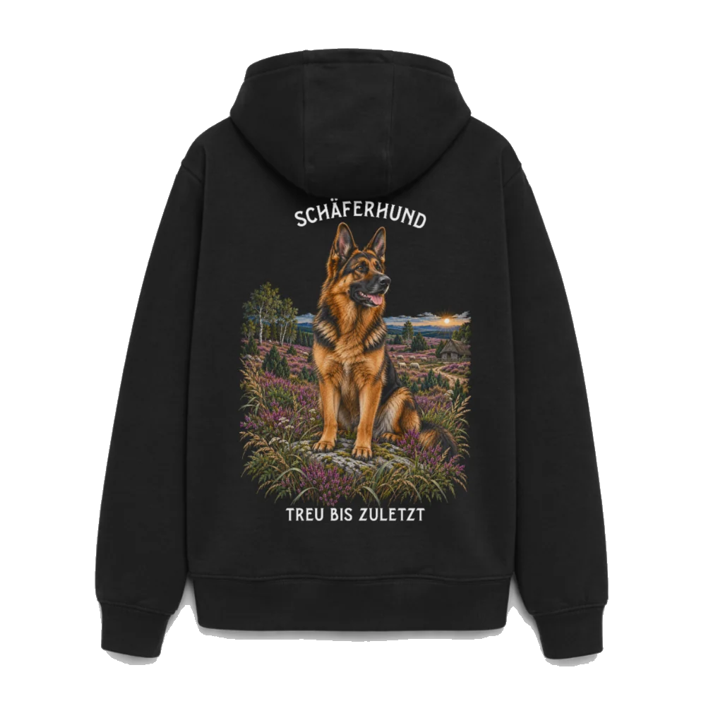 Schäferhund Oversized Heavyweight Hoodie - Schwarz – Böse Jungs