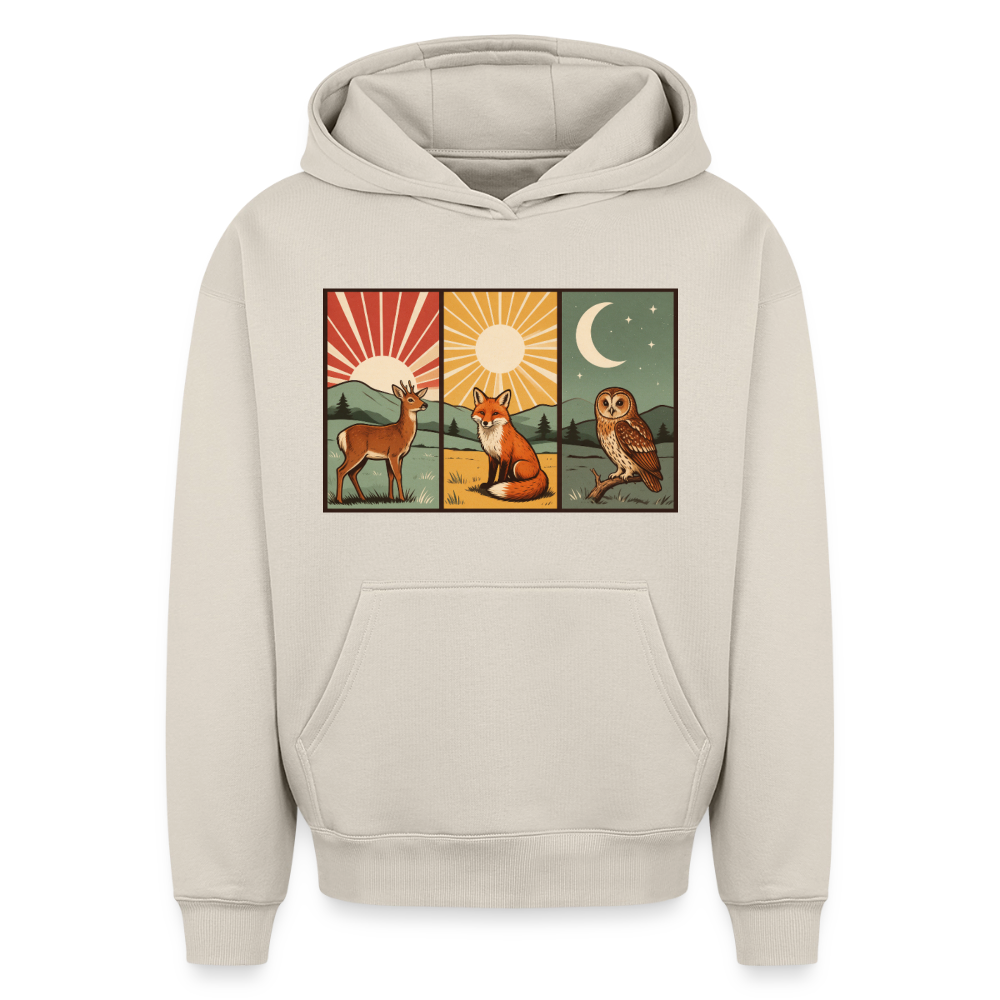Tag und Nacht Oversized Heavyweight Hoodie - Beige
