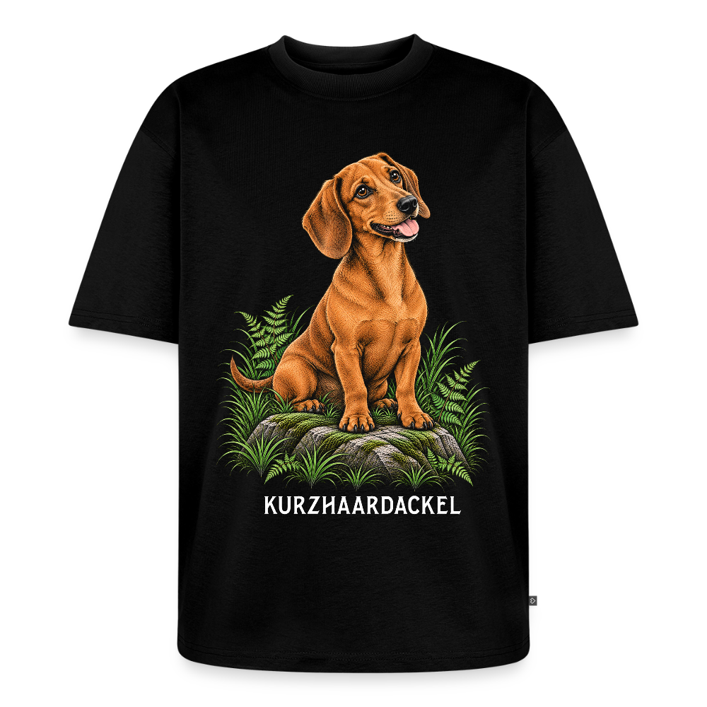 Kurzhaardackel  Unisex Premium Oversized Organic T-Shirt - Schwarz