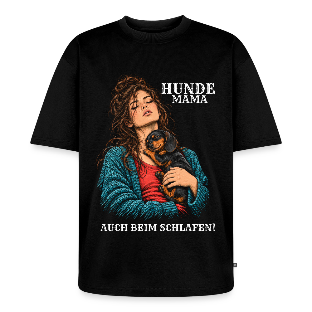 Dackel T-Shirt in Schwarz – Spezial Edition „Hunde Mama“ | Geschenk für Hundeliebhaber von Pfotenart