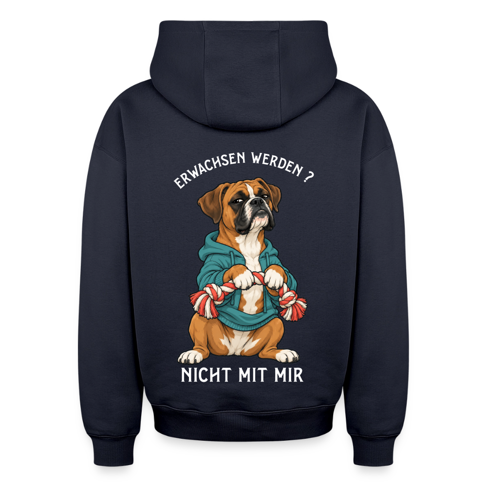 Erwachsen werden ?Oversized Heavyweight Hoodie - Navy