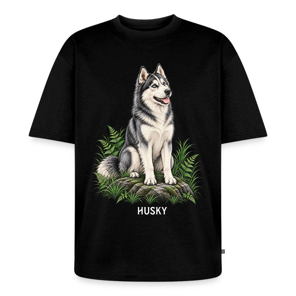 Husky  Unisex Premium Oversized Organic T-Shirt - Schwarz