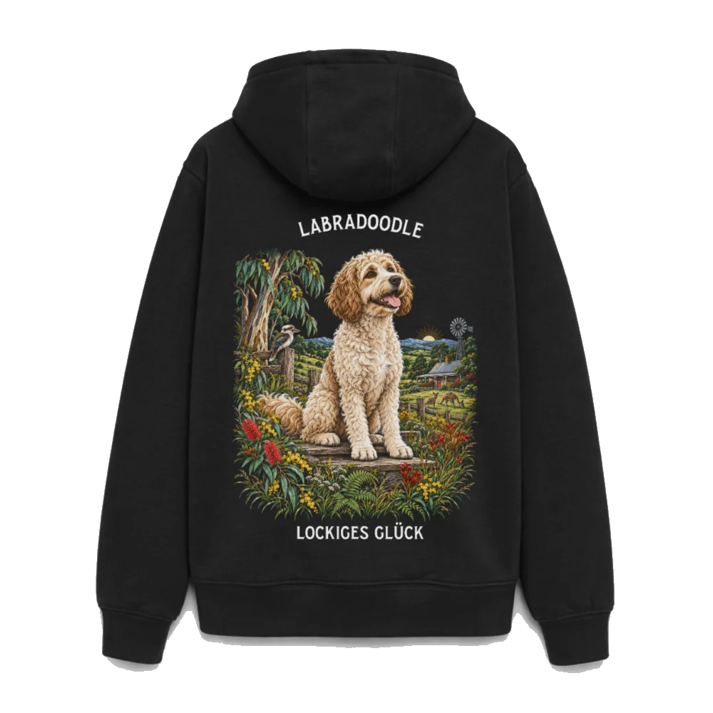 labradoodle Oversized Heavyweight Hoodie - Schwarz – Böse Jungs