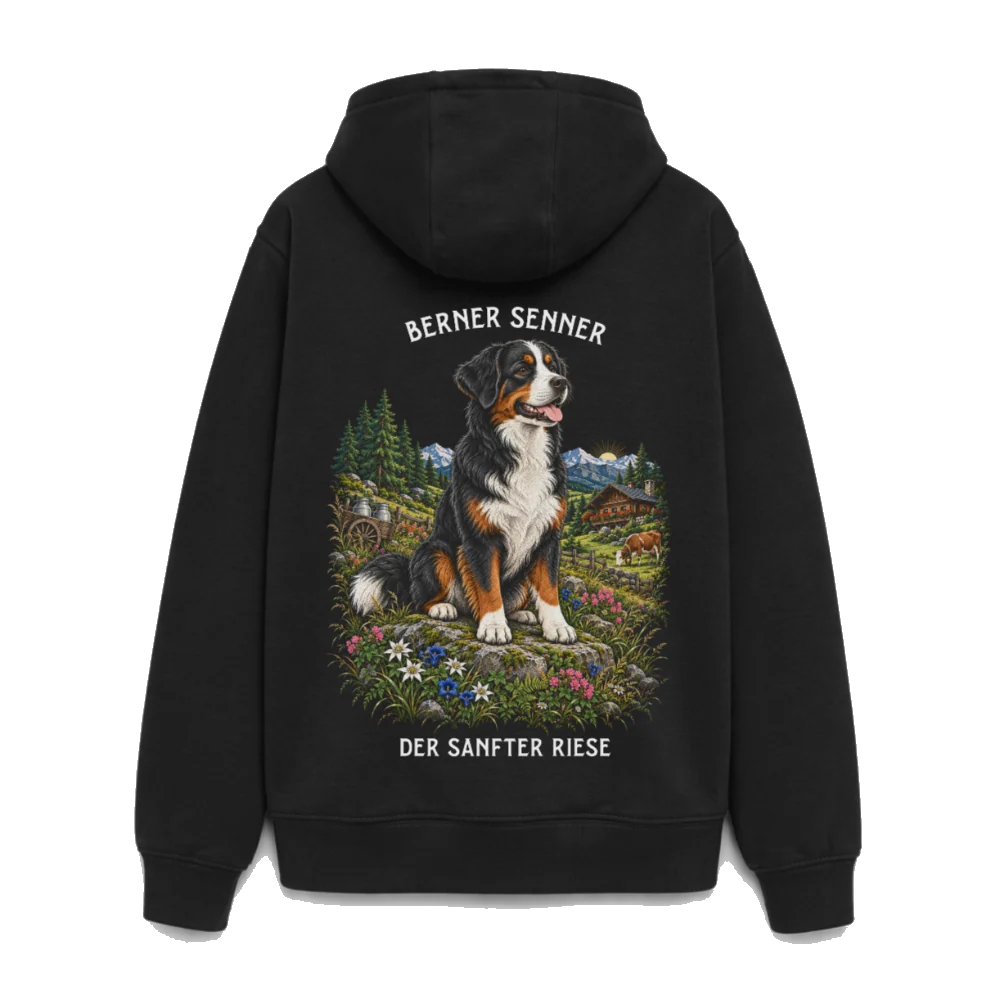 Berner Sennenhund  Oversized Heavyweight Hoodie - Schwarz – Böse Jungs