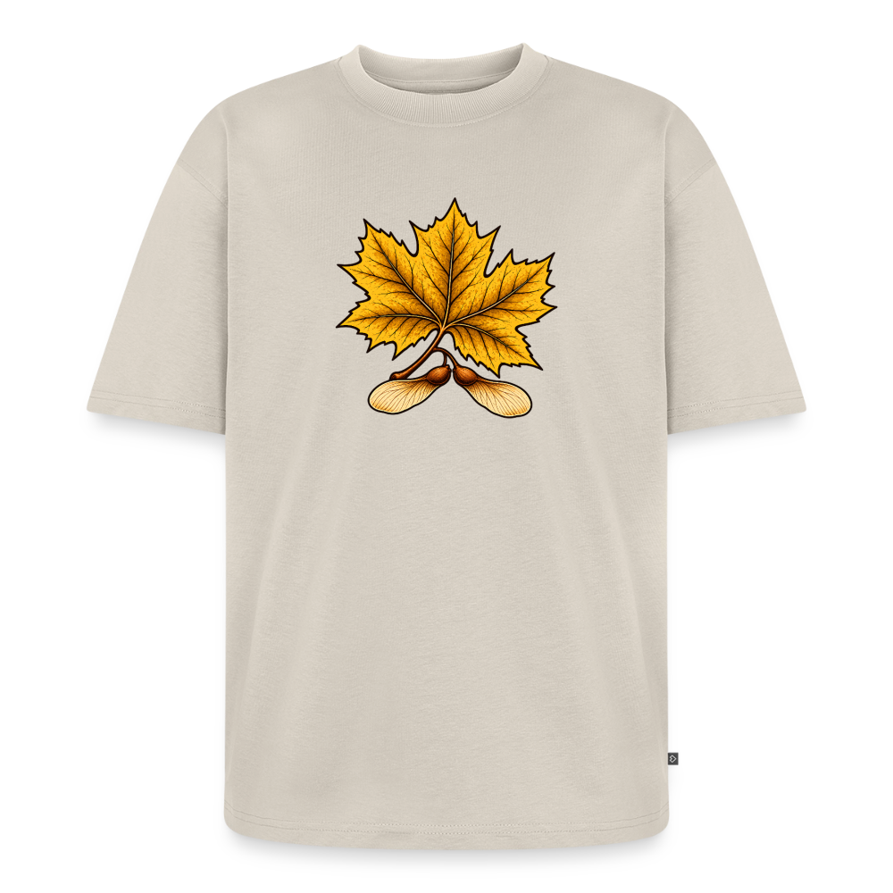 Ahornblatt Premium Oversized Bio T-Shirt - Beige